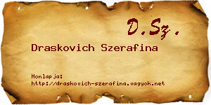 Draskovich Szerafina névjegykártya